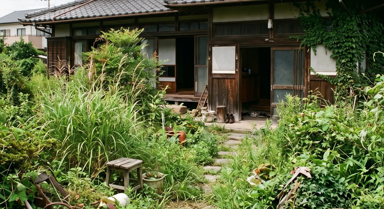 施工前の和風住宅の庭